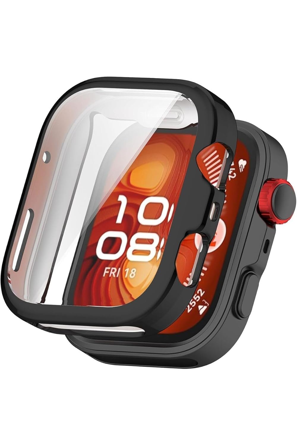 HUAWEI WATCH FIT 4 İle Uyumlu Tam Kapatan Esnek Kılıf Koruma Kasa Koruyucu Siyah