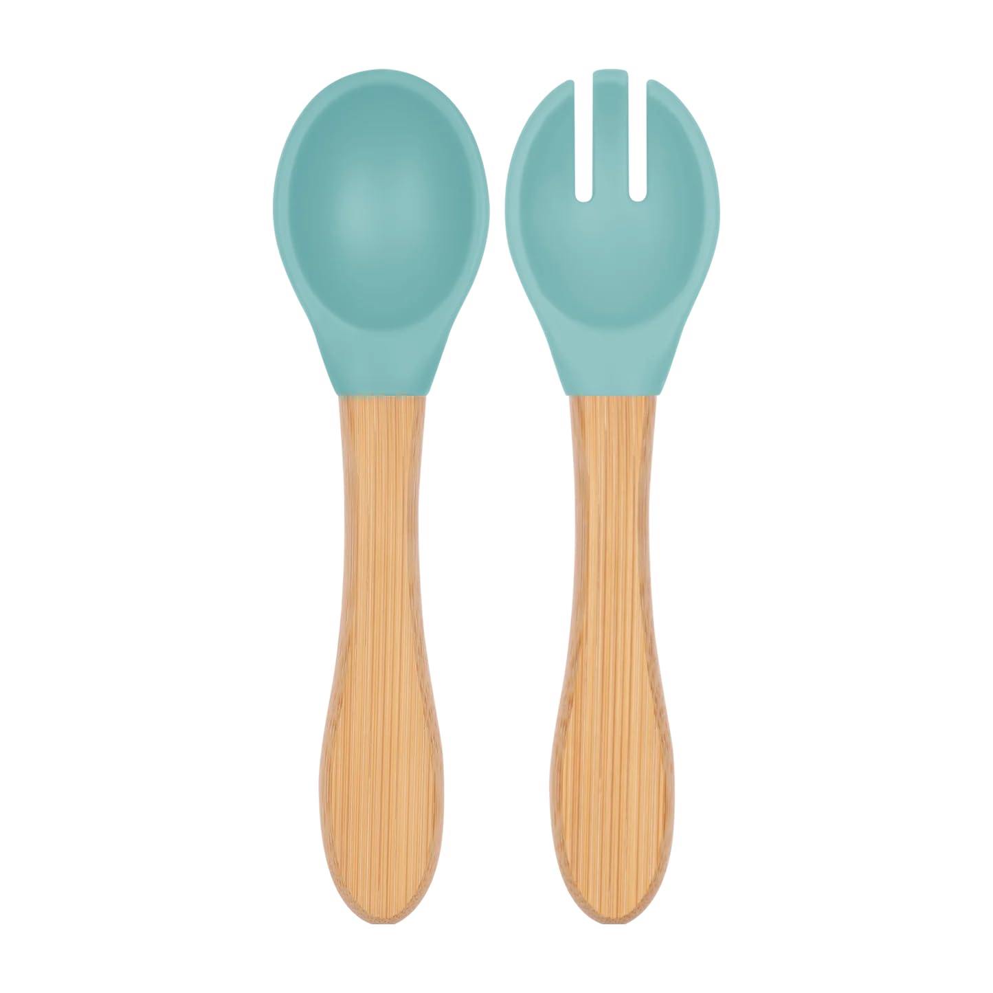 OiOi BASICS Mama Kaşığı + Çatal - Aqua Green