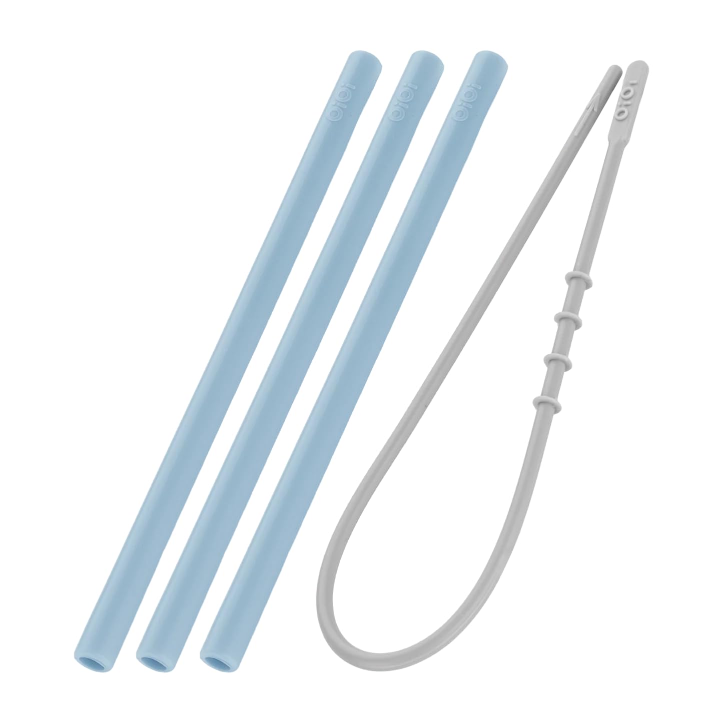 OiOi Silikon Pipet 3 lü & Tem.Fırçası - Mineral Blue