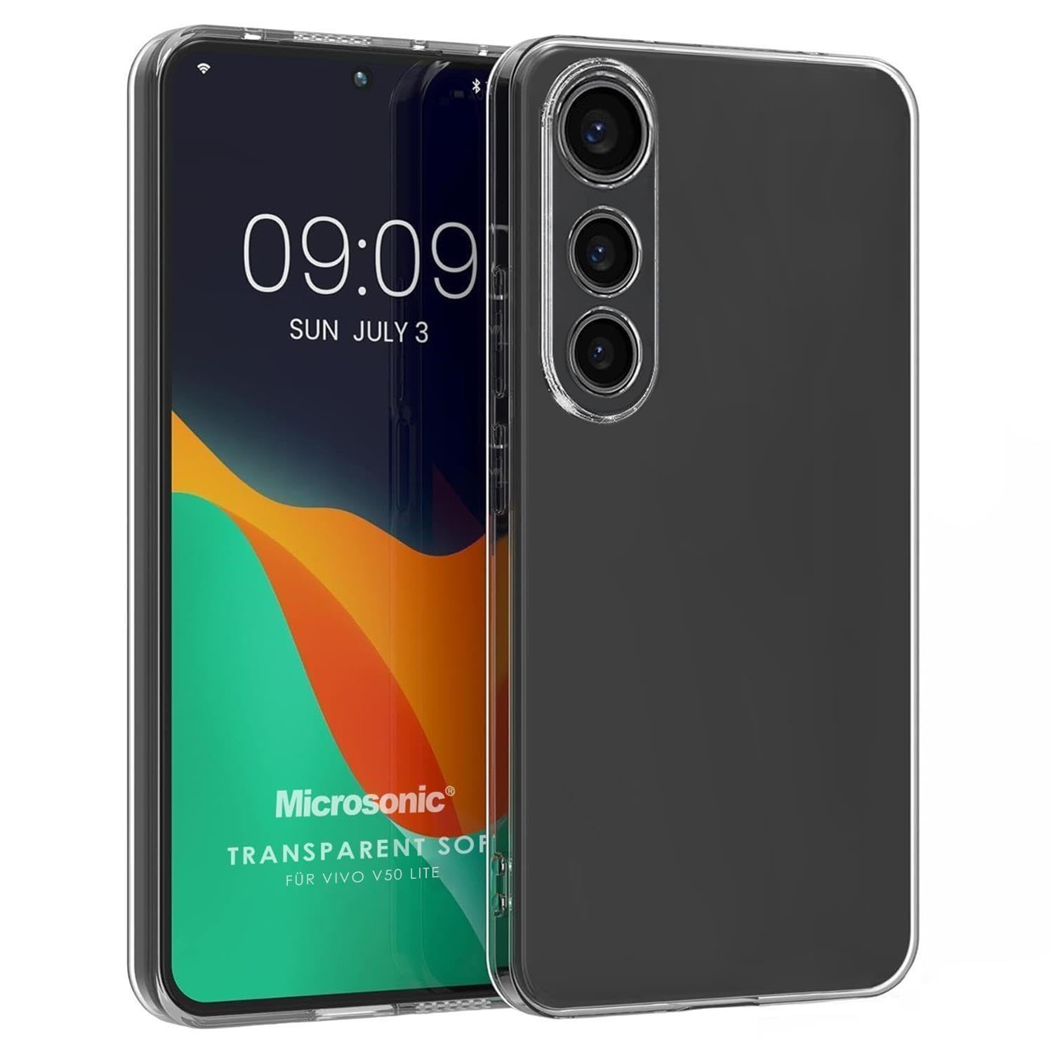 Microsonic Vivo V50 Lite 5G Kılıf Transparent Soft Şeffaf [V50 Lite 5G ile Uyumlu Kılıf - Şeffaf]