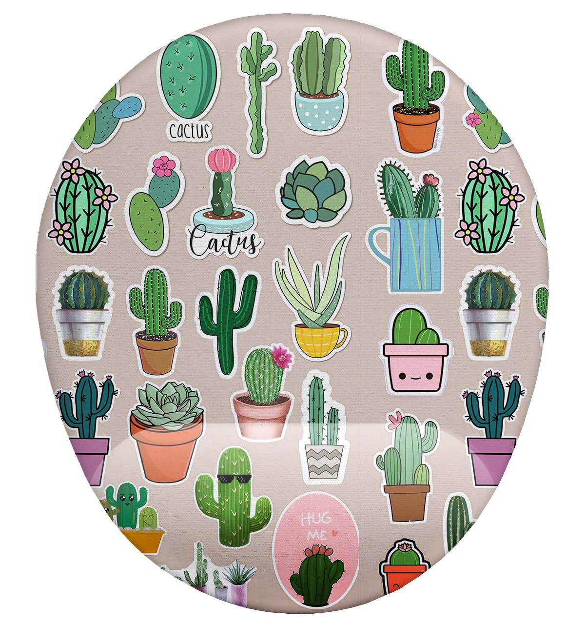 Kaktüs Desenli Bilek Destekli Mouse Pad