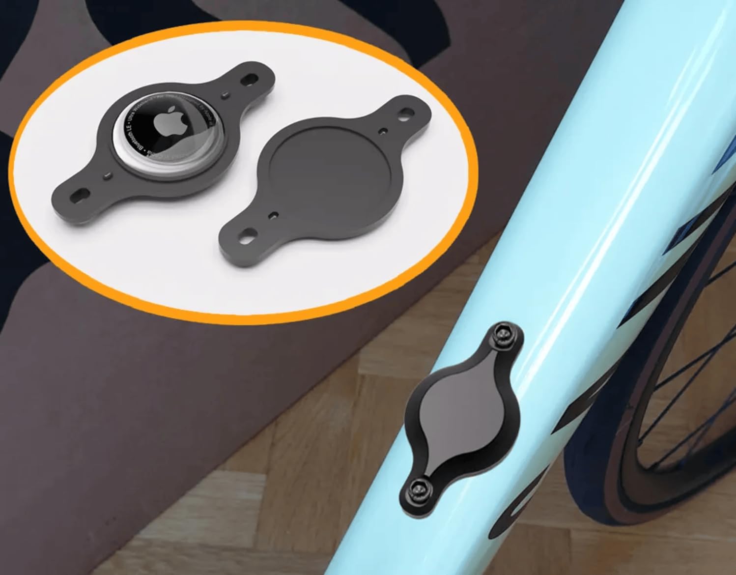 Airtag Için Bisiklet Suluk Arkasına Takılan Tutucu Kılıf