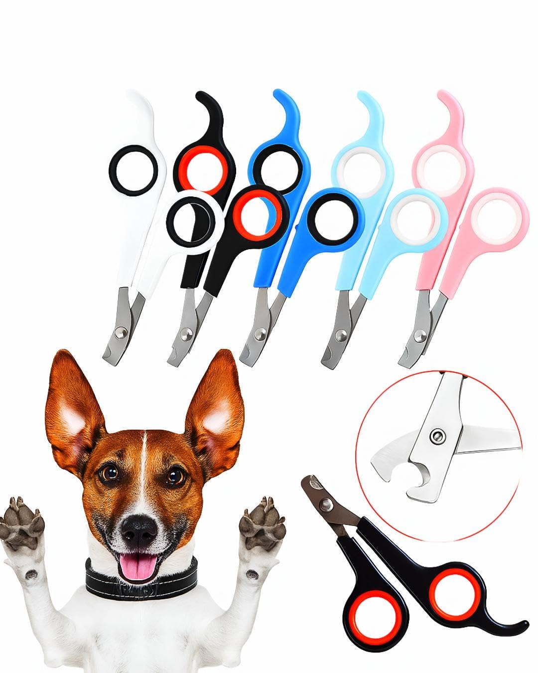 Kedi Köpek Tırnak Makası – Renkli Paslanmaz Çelik Tırnak Kesici – Evcil Hayvanlar İçin Güvenli ve Ergonomik Tırnak Makası – Kedi, Küçük Köpek ve Tavşanlar İçin Uygun Asorti Çok Renkli