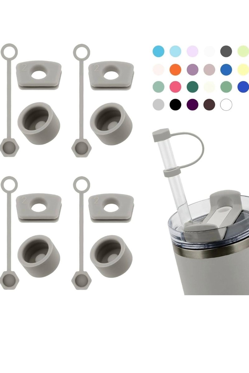 Yenigeldi 1 Set (3 Parça) Gri10 Mm Pipetli 40 Ve 30 Oz Termos İçin Sızdırmaz Seti,Gri