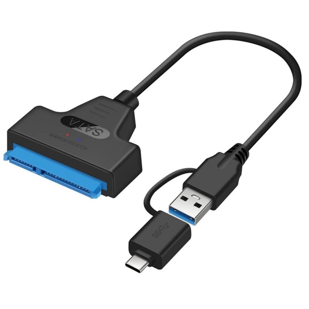 Lunatic 0442 2in1 USB 3.0 Type-C To 2.5 inç Sata Hdd Ssd Çevirici Dönüştürücü SATA–USB 3.0 / Type-C Kablo (2.5 inç HDD/SSD Uyumlu) Toplam Uzunluk: 30 cm Yüksek Hızlı Veri Aktarımı (5 Gbps)