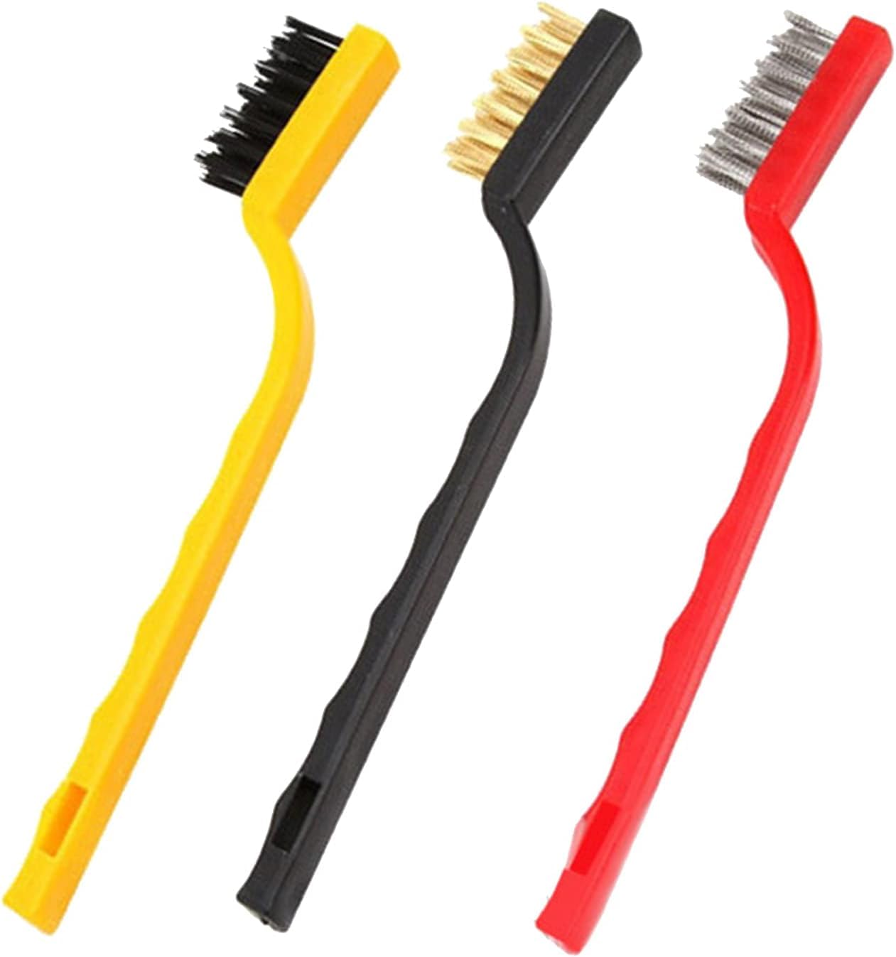 Kyrotech 3'lü Mini Tel Fırça Seti – Paslanmaz Çelik, Bakır ve Naylon Kıllı Temizleme Fırçaları, Gaz Ocağı, Musluk, Mutfak Köşe ve Dar Alanlar İçin Temizlik Aleti