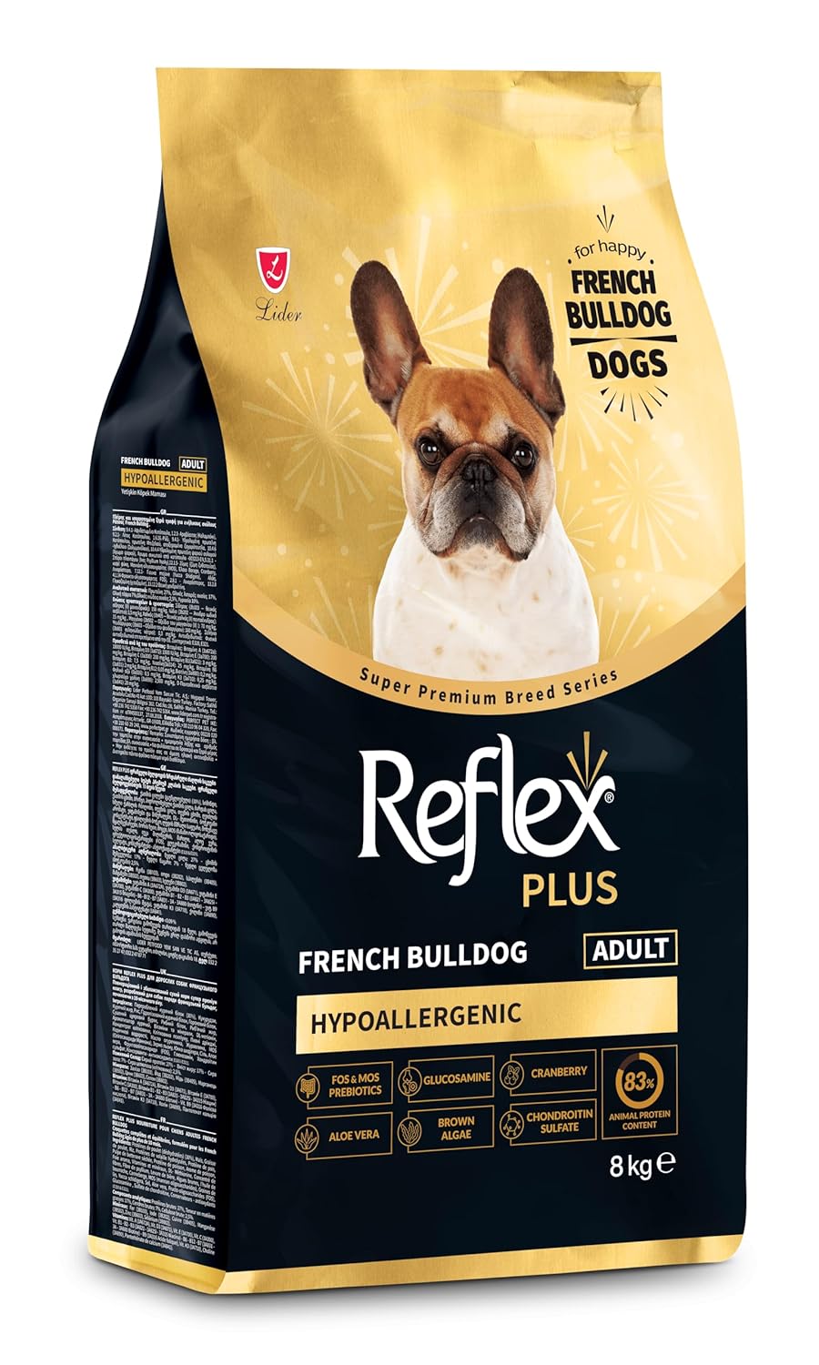Reflex Plus French Bulldog Yetişkin Köpek Maması 8 Kg
