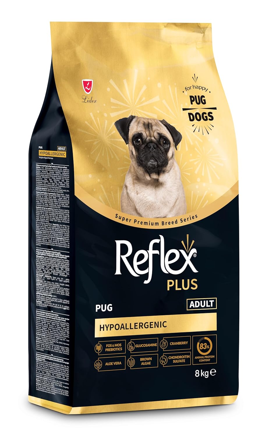 Reflex Plus Pug Yetişkin Köpek Maması 8 Kg