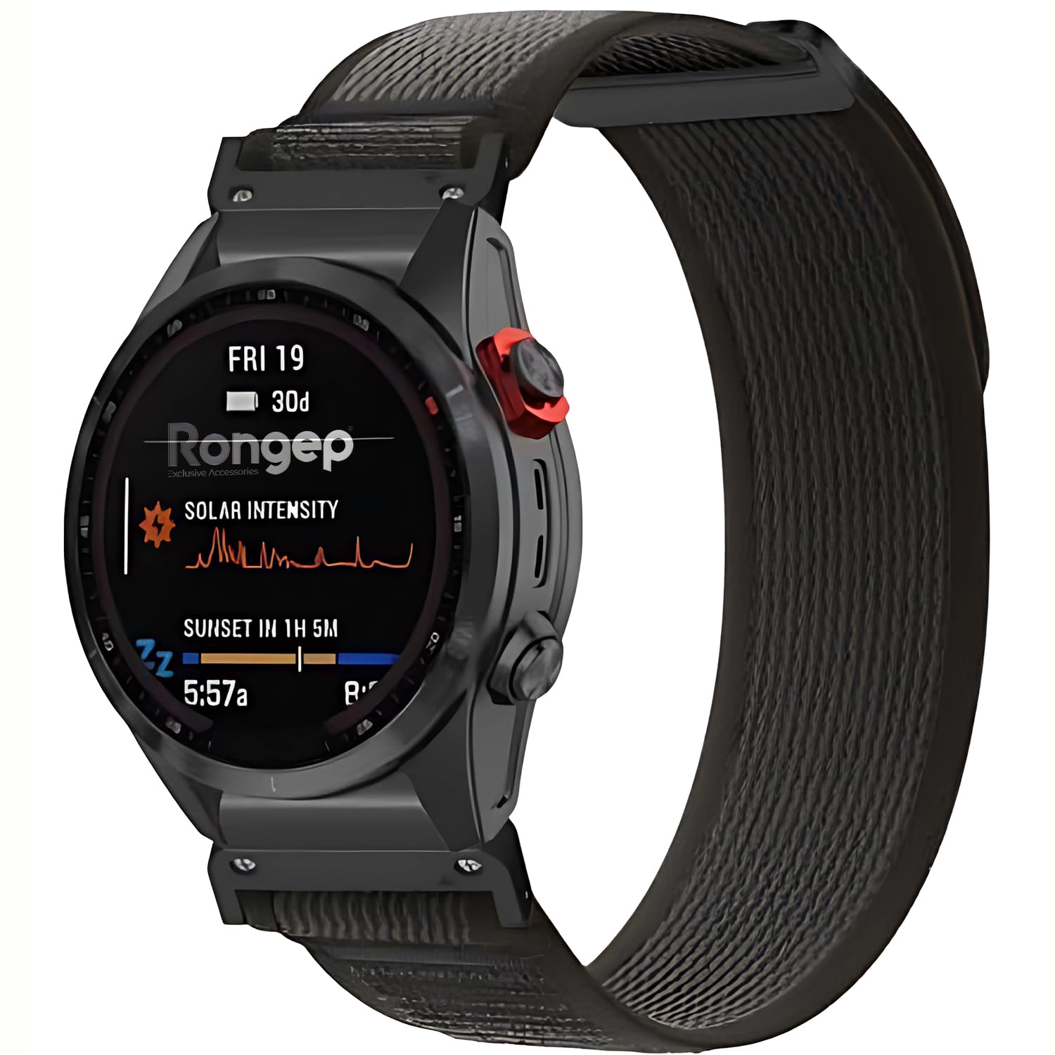 Rongep Garmin ile Uyumlu Travel Loop 26mm Kumaş Kordon Fenix ​​8 Amoled 51mm/​​8 MIP 51mm/​​7X/​​7X Pro/​​6X/​​6X Pro/5X/5X Plus/Enduro 3/2 için Hafif Yapılı Cırt Cırt Tasarım Rahat Kayış