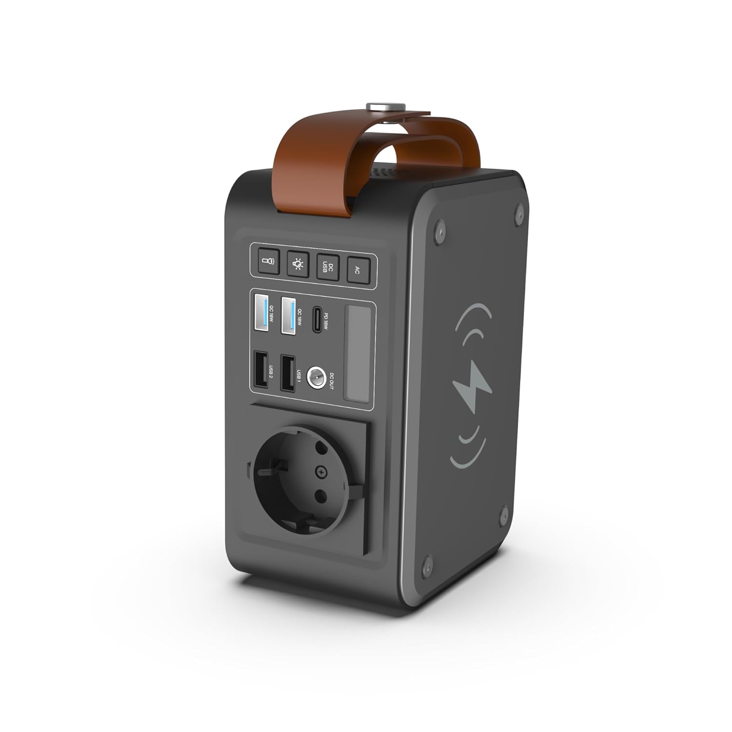 Xenon Smart Taşınabilir Güç İstasyonu Kablosuz Hızlı Şarj Cihazı Güneş Paneli ile Şarj Desteği Type-C AC USB 3.0 Çıkışı Led Lamba 24000 mAH 88.8 Wh Kamp ve Seyahatler için Power Bank Station X6801