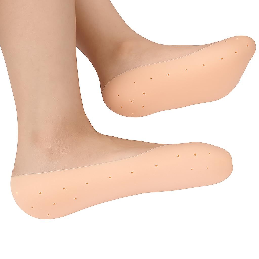 Anti Çatlak Silikon Ayak Koruyucu Patik | Tam Boy Nemlendirici Ayak Çorabı | Topuk Çatlakları ve Ayak Bakımı İçin | Unisex – Erkek & Kadın Uyumlu- 1 Çift