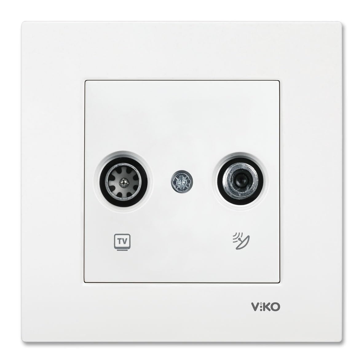 Viko Karre Beyaz TV SAT Geçişli 8dB