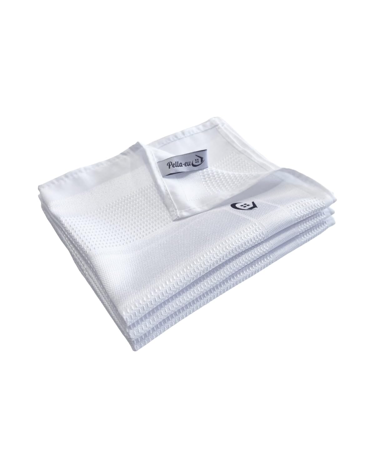 Pella-eu Mikrofiber Temizlik Bezi, 3'lü Set, 40x60 cm, Beyaz, Cam ve Genel Temizlik için