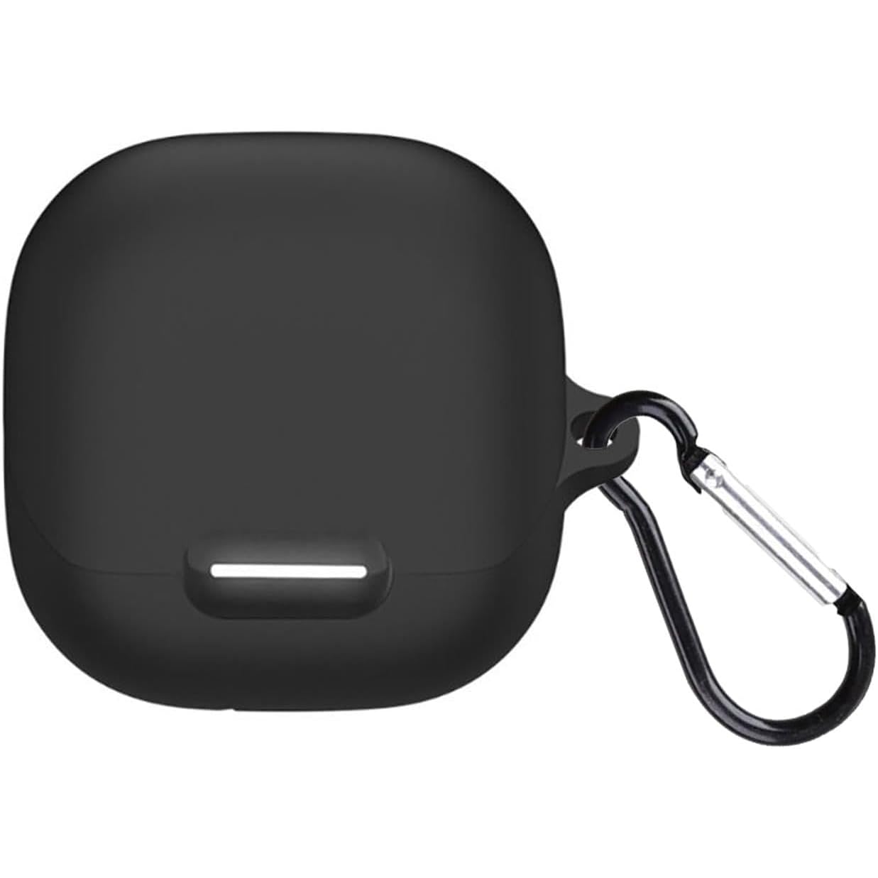 Coverzone ANKER Soundcore Liberty 4 NC ile Uyumlu Kılıf Silikon Koruyucu Yumuşak Silikon Darbeye Dayanıklı Koruyucu Yüksek Kaliteli Kılıf Liberty 4 NC için Kancalı koruma (Siyah)