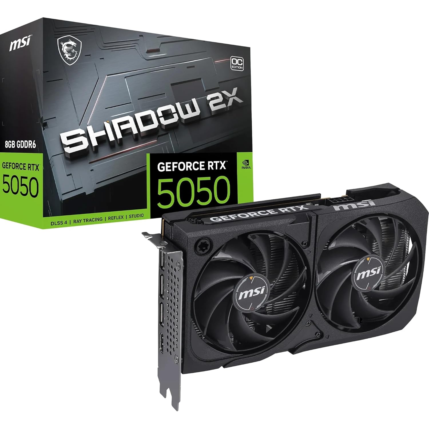 MSI VGA GeForce RTX 5050 8G SHADOW 2X OC RTX5050 8GB GDDR6 128B DX12 PCIE 5.0 X16 (3XDP 1XHDMI)