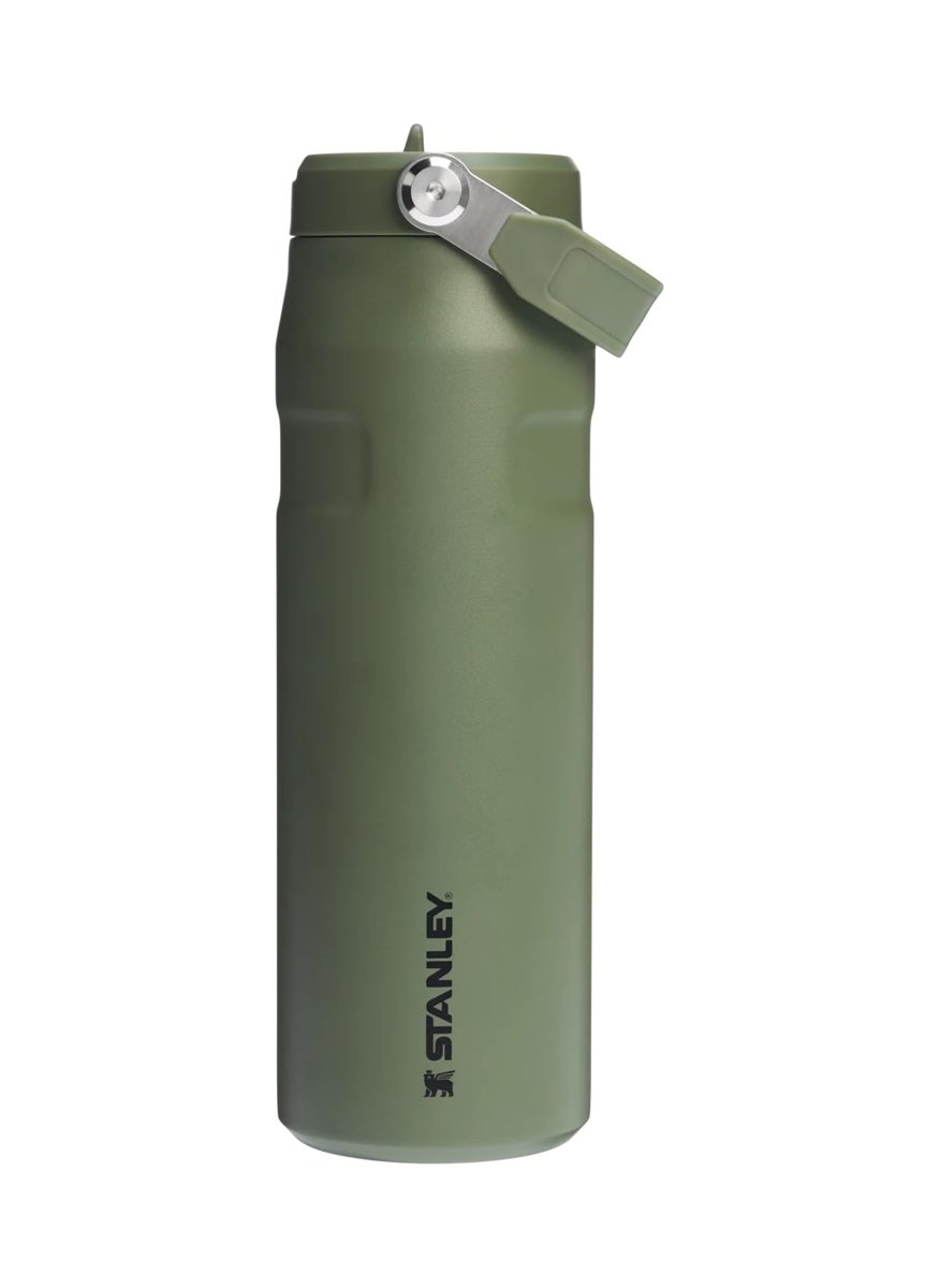 Stanley IceFlow Aerolight Flip Straw 2.0 Pipetli Su Şişesi, Haki (Dried Pine), 0.7 Litre