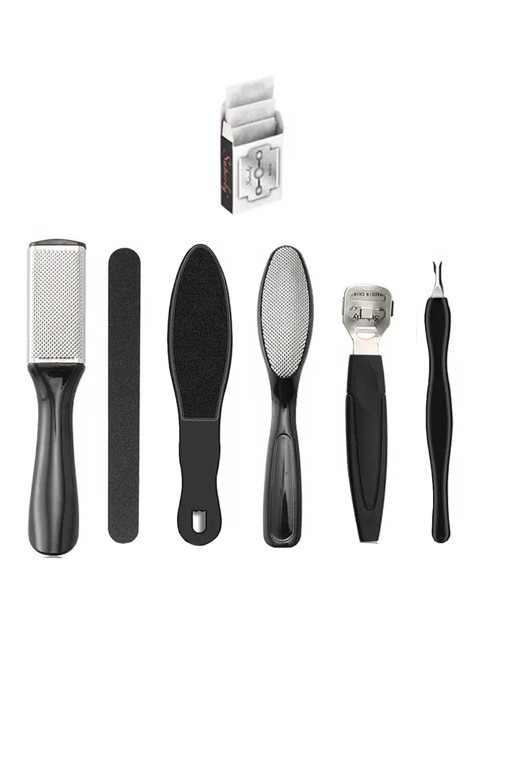Profesyonel Manikür Pedikür Seti Tırnak Eti Itici Tırnak Törpüsü Topuk Törpüsü Set 7 in 1