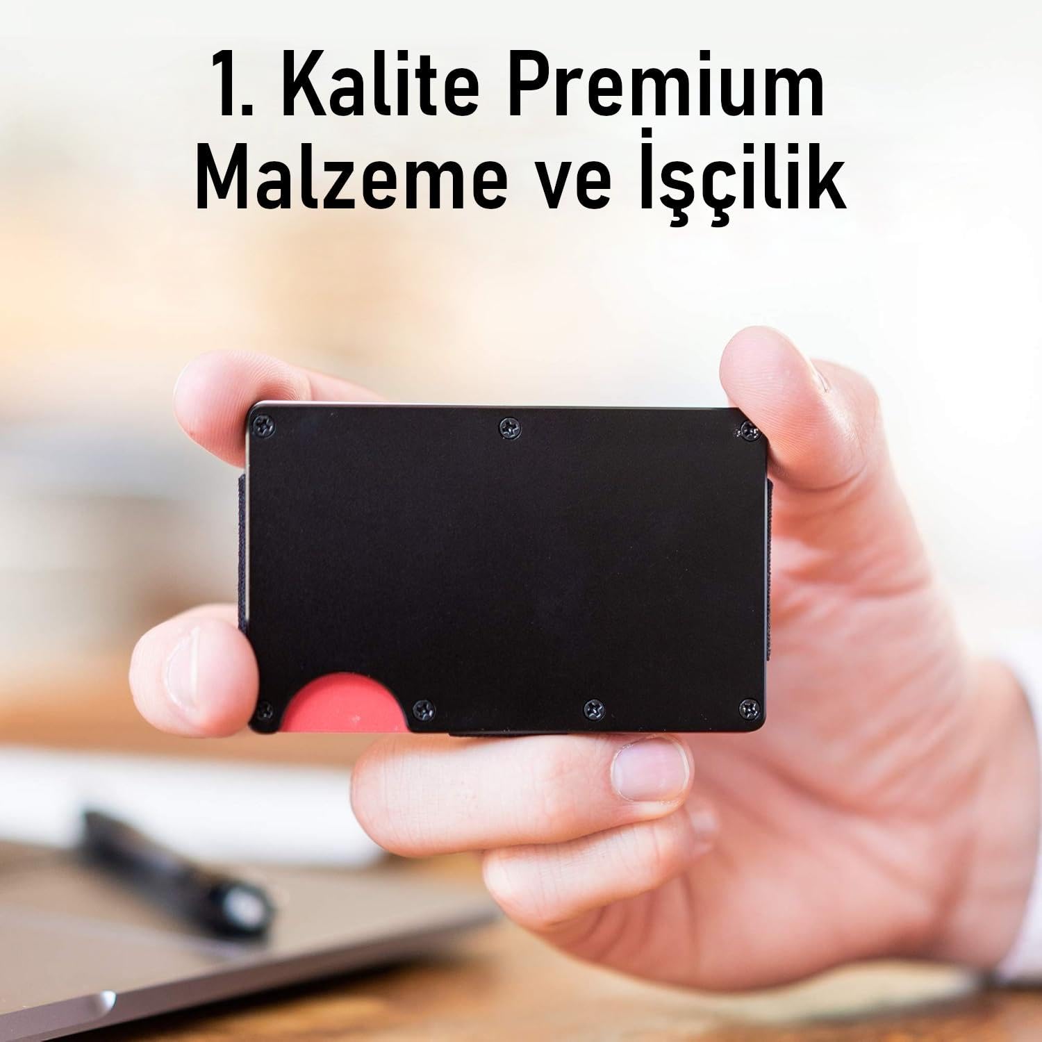 Valkyrie RFID Korumalı Alüminyum Metal 20 Kart Kapasiteli İnce Hafif Güvenli Kartlık Siyah