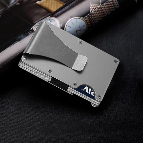 Valkyrie RFID Korumalı Alüminyum Metal 20 Kart Kapasiteli İnce Hafif Güvenli Kartlık Gümüş