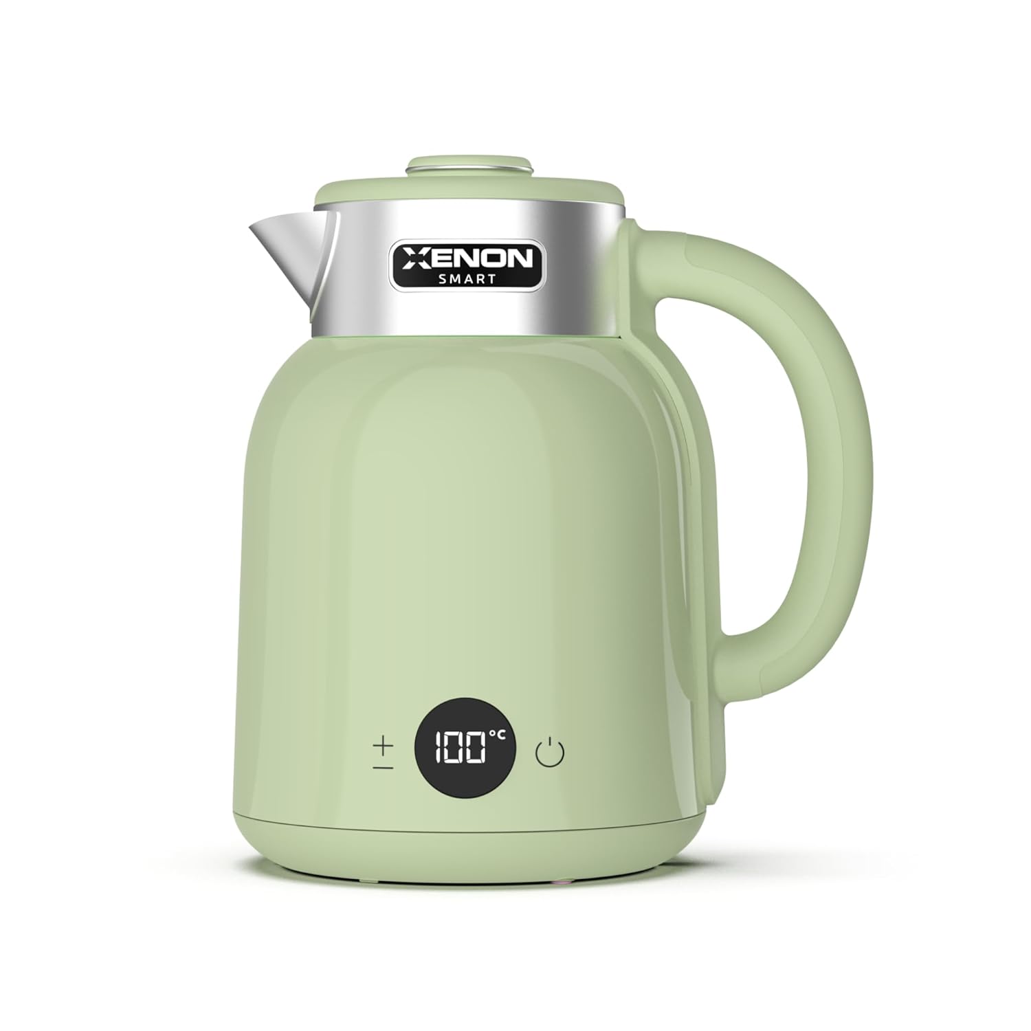 Xenon Smart Akıllı Kettle Paslanmaz Çelik Çift Katmanlı Wi-Fi Mobil Uygulama ile Uzaktan Kontrol Edilebilen Otomatik Kapanma Hızlı Kaynatma Kaçak Akım Korumalı Su Isıtıcı 1.5 Lt (Yeşil) X7101