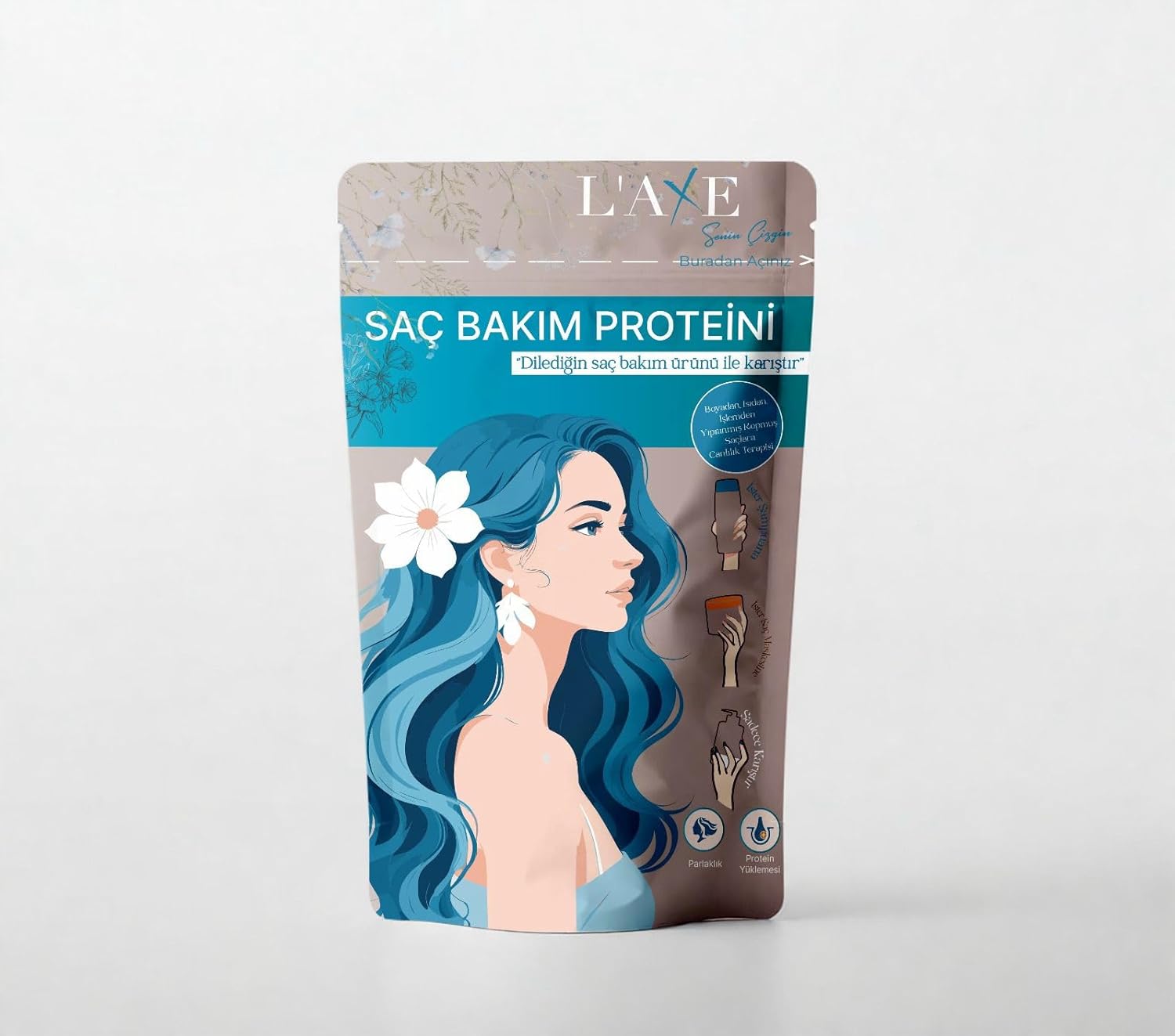 Kuru-Cansız Saçlara Parlaklık Terapisi | Saç Bakım Proteini | 50 Gram