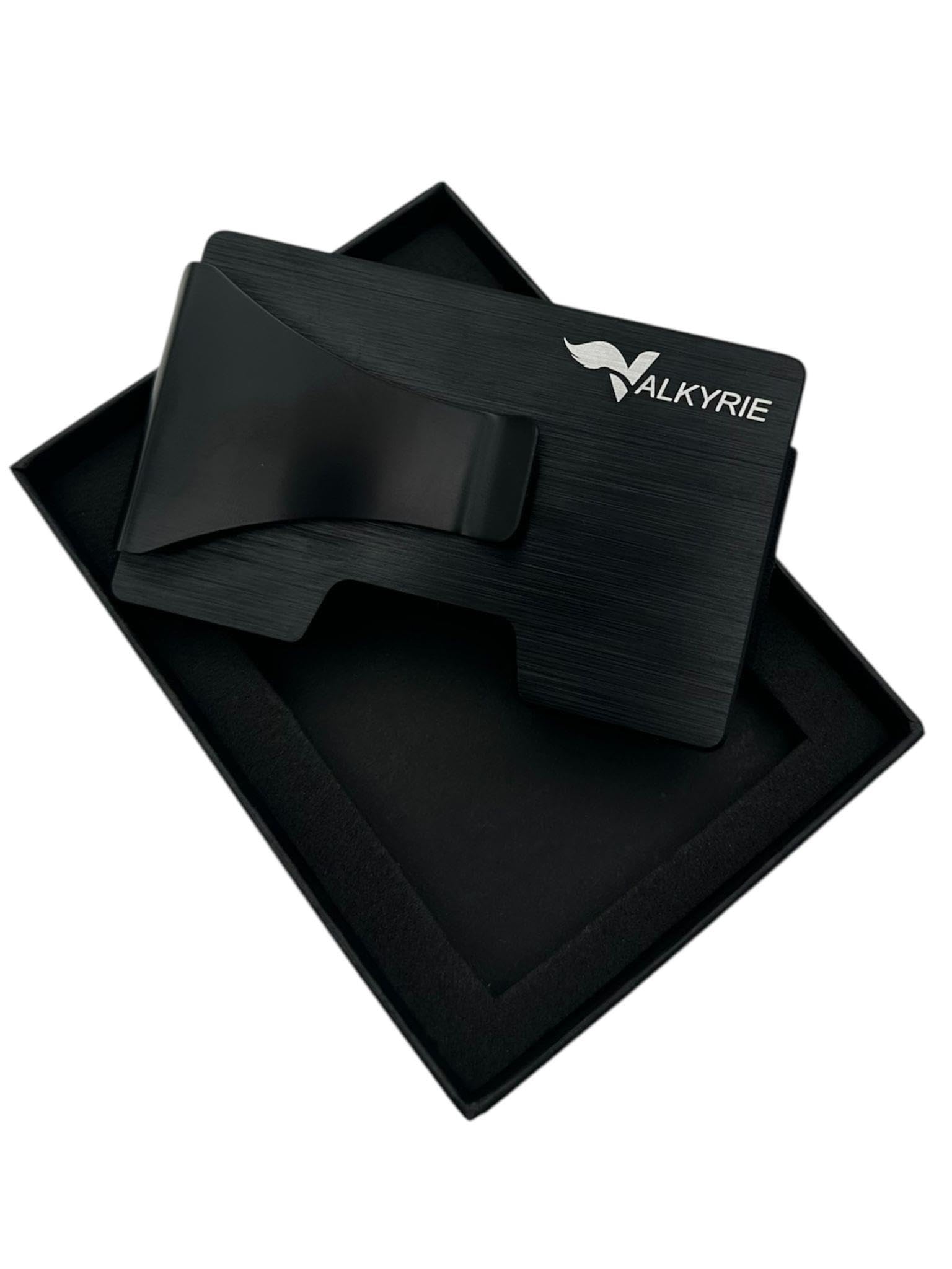 Valkyrie Akıllı Mekanizmalı Metal Kartlık RFID Korumalı Şık Dayanıklı 15-25 Kart Kapasiteli Cüzdan Kartlık Siyah