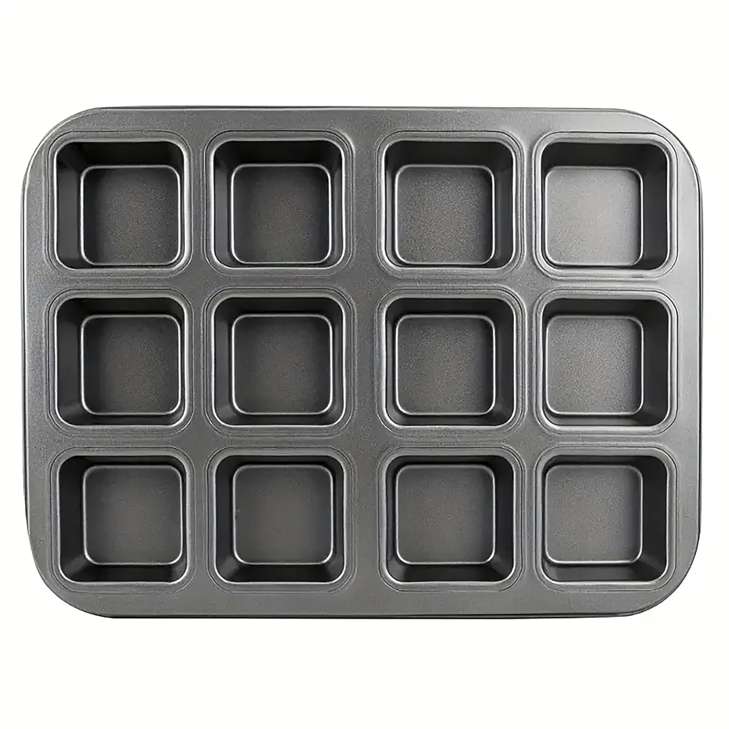 Promosyonca 12'li Kare Muffin Kalıbı, Metal Yapışmaz Kek Kalıbı