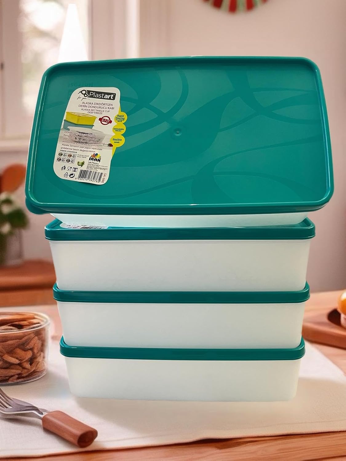 Alaska 4 Adet Derin Dondurucu Saklama Kabı - 2.1 Litre - Hızlı Dondurma Özelliği