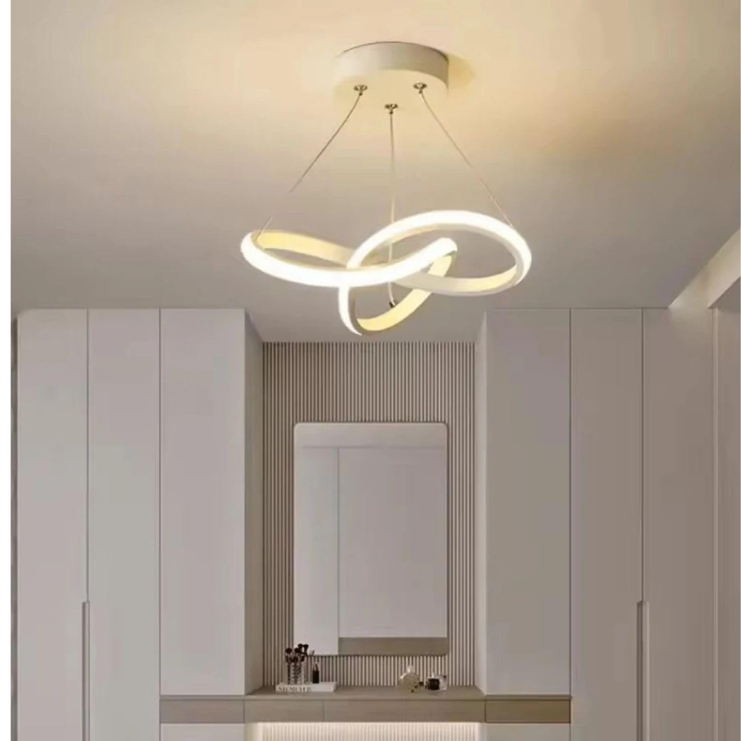 Modern LED Avize, Sarkıt Tavan Lambası, 36W, 6500K Beyaz Işık,Salon Mutfak Oda Hol