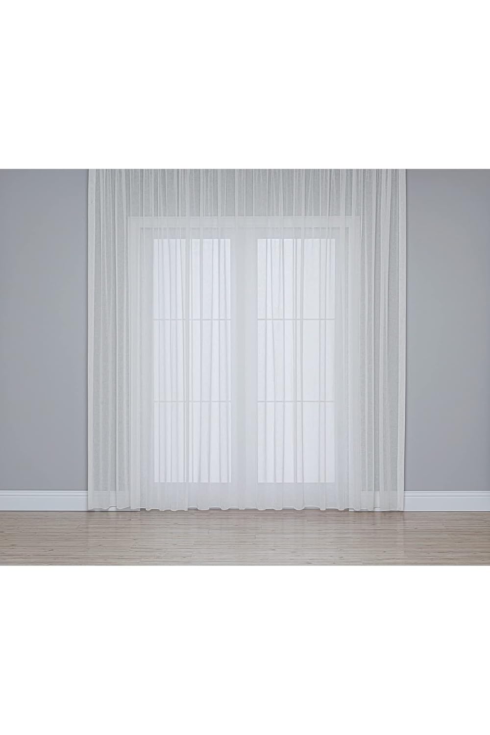 Gauze Fabric Design Keten Plus Tül Perde (Ekru, 250 x 260)