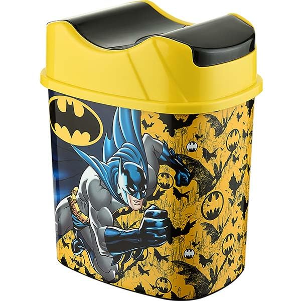 Tuffex Batman Lisanslı 5.5 Litre Hazneli Çocuk Odası Çöp Kovası