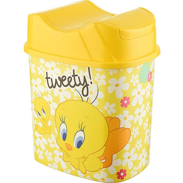 Tuffex Tweety Lisanslı 5.5 Litre Hazneli Çocuk Odası Çöp Kovası