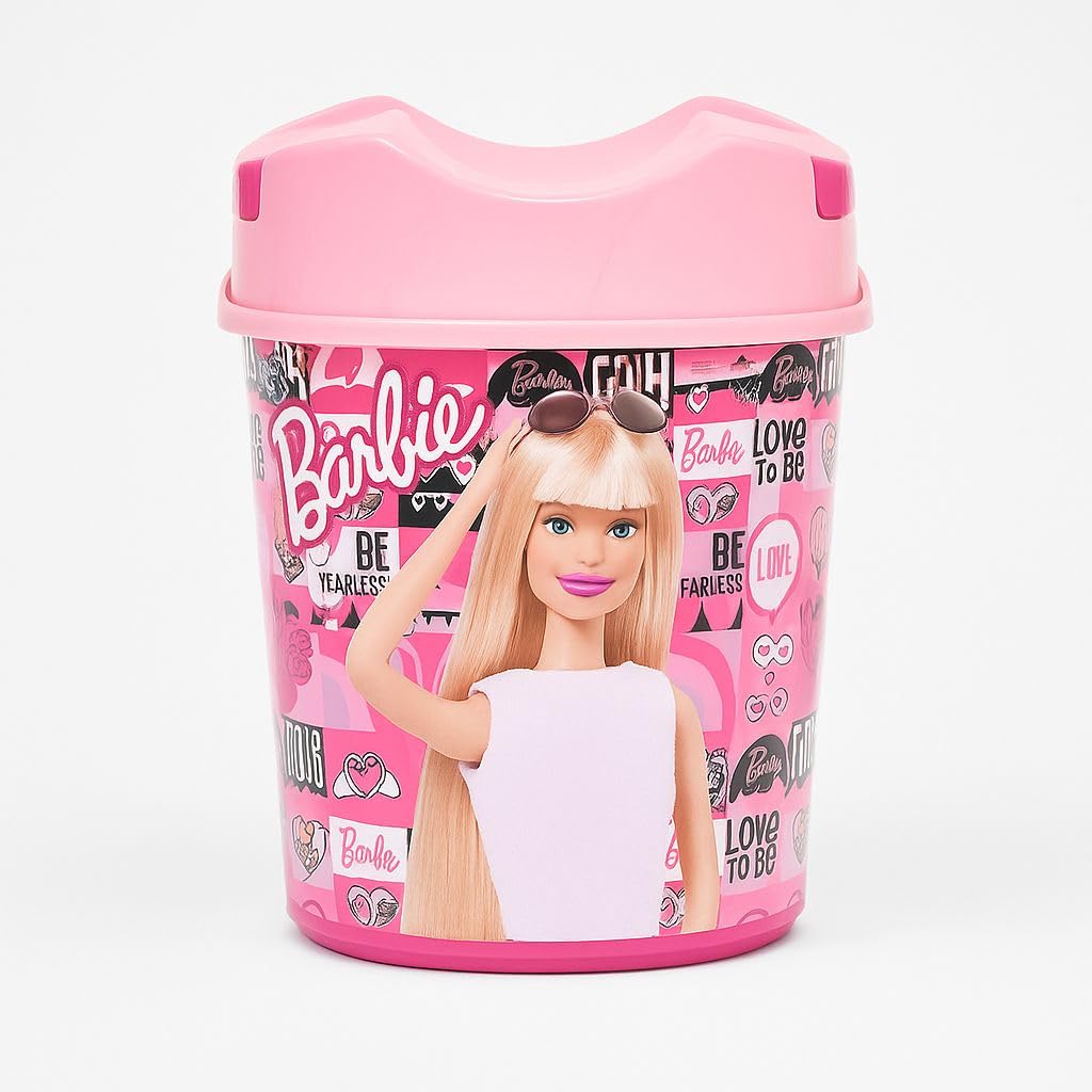 Tuffex Barbie Lisanslı 5.5 Litre Hazneli Çocuk Odası Çöp Kovası