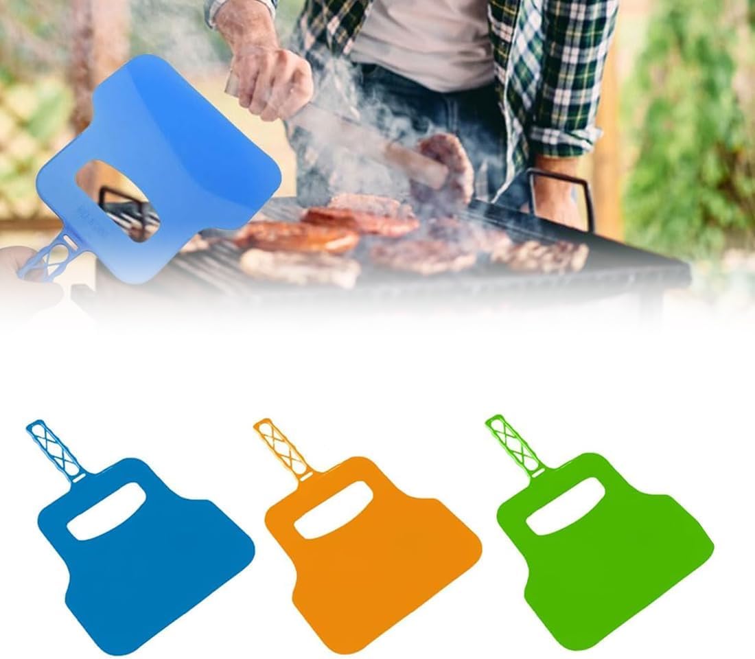 Mangal Yelleme Yelpazesi, Barbekü Et Tavuk Mangal Yelleyici Plastik Yelpaze Asorti 1 Adet