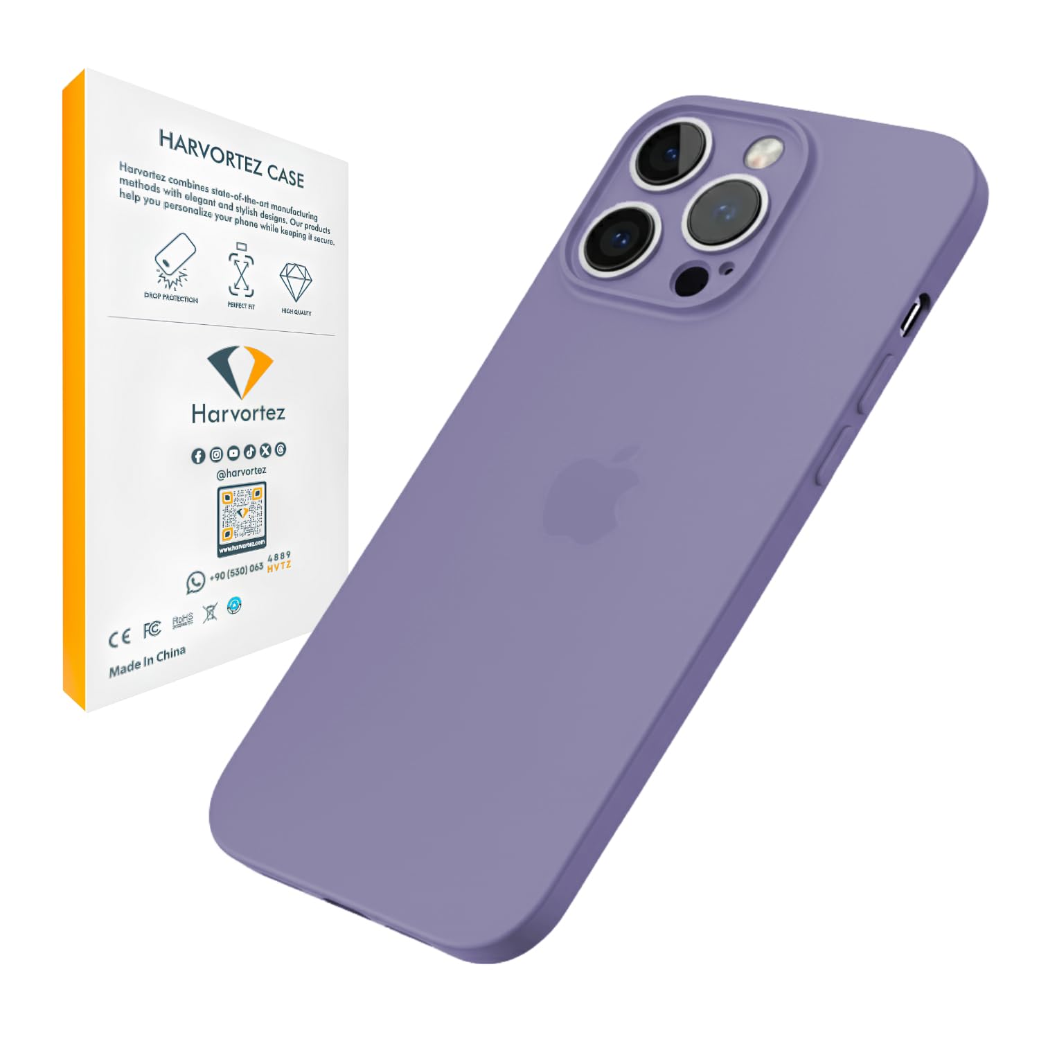 HARVORTEZ iPhone 16 Plus Kılıf 6.7" ile Uyumlu, Ultra İnce Cep Telefon Kılıfı, Kamera Bölge Koruyucu, Ekstra Tuş Takımı, TPU Malzeme BPA İçermez, Kolay Temizlenebilir Phone Case - Derin Mor