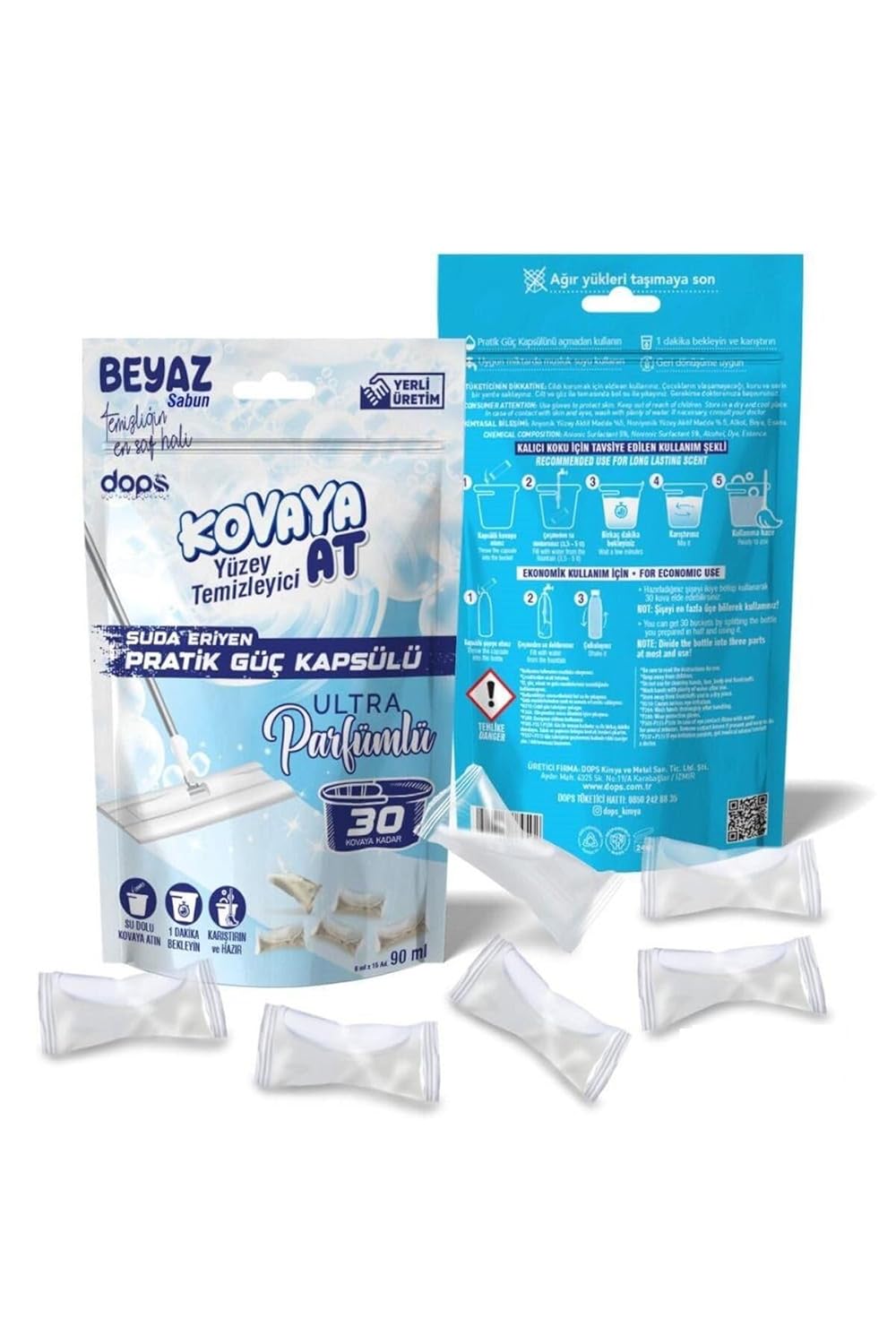 Dops Yüzey Temizleme Kapsülü 15 Beyaz Sabun