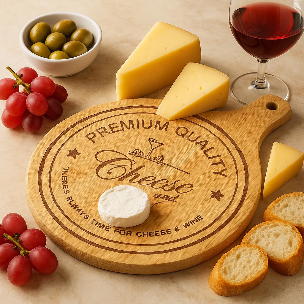 Deconox Bambu Peynir Sunum Tabağı, Tek Kişilik Bambu Sunum Tabağı | Doğal ve Şık - Lezzetli Atıştırmalıklarınızı Şık Bir Şekilde Sunun! (35 * 26 * 1.2cm)