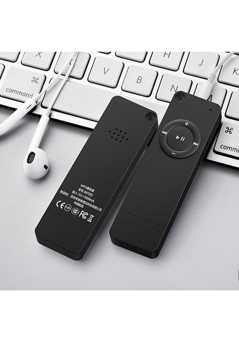 Tastech Bluetooth Lu Mp3 Player Dahili Hoparlör Kablolu Ve Kablosuz Kulaklık Ile Kullanabilme Mini Mp3 Çalar Siyah