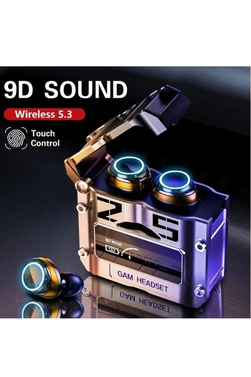 Tastech Kablosuz Oyuncu Kulakliği Led Işıkli Kulaiçi Tws Bluetooth Oyun Kulaklik Ekran Şarj Göstergeli Enc Koyu Gri