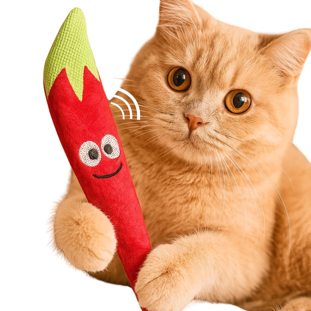 Sesli Kedi Oyuncağı Hışırdayan Catnipli Matatabi Tozlu Dolgusuz Biber Oyuncak