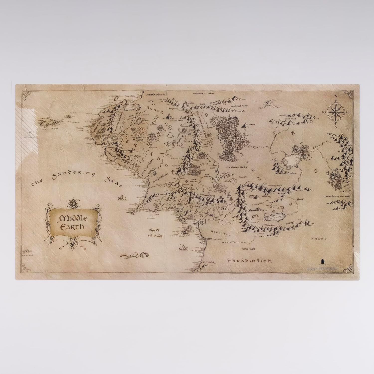 Lord of the Rings - Middle Earth Map Lisanslı Amerikan Servis