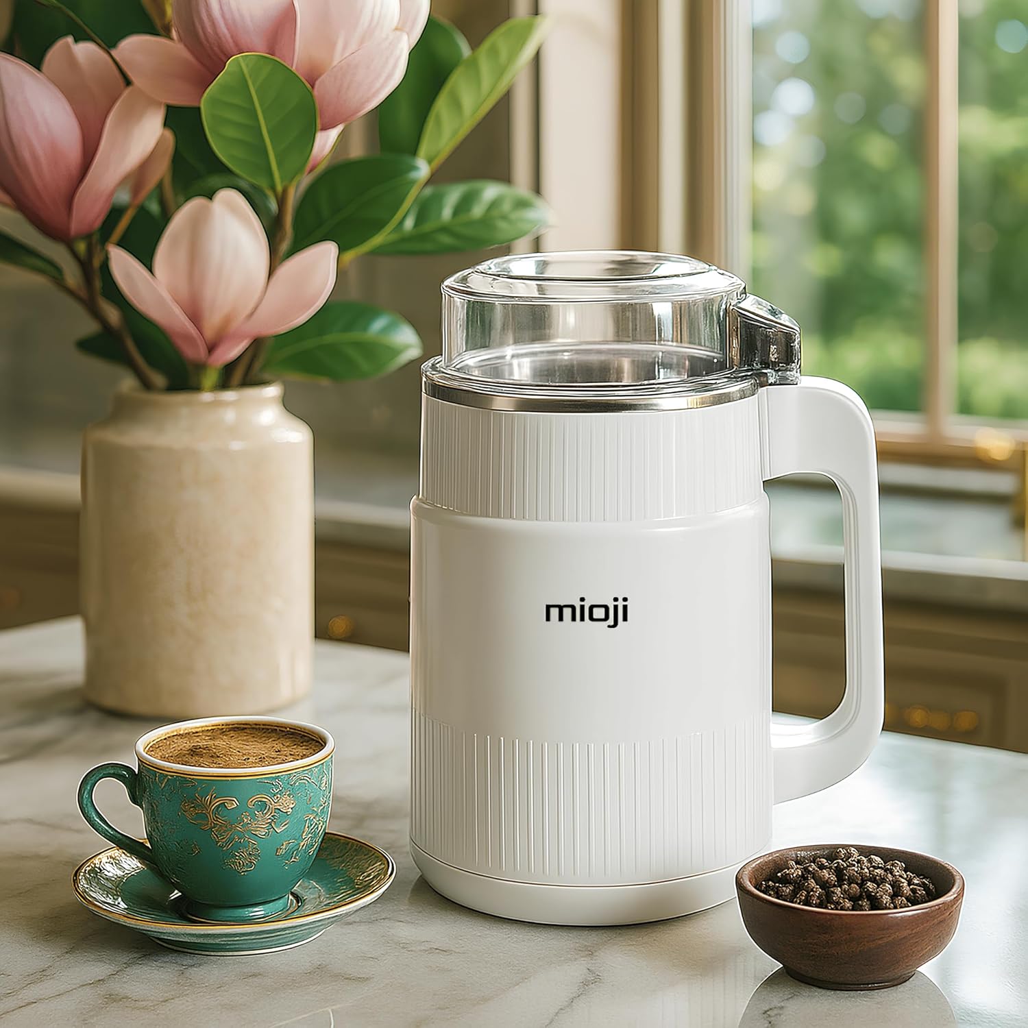 Mioji Mio CG34 500W Paslanmaz Çelik Bıçak Kompakt Baharat ve Kahve Öğütücü Beyaz