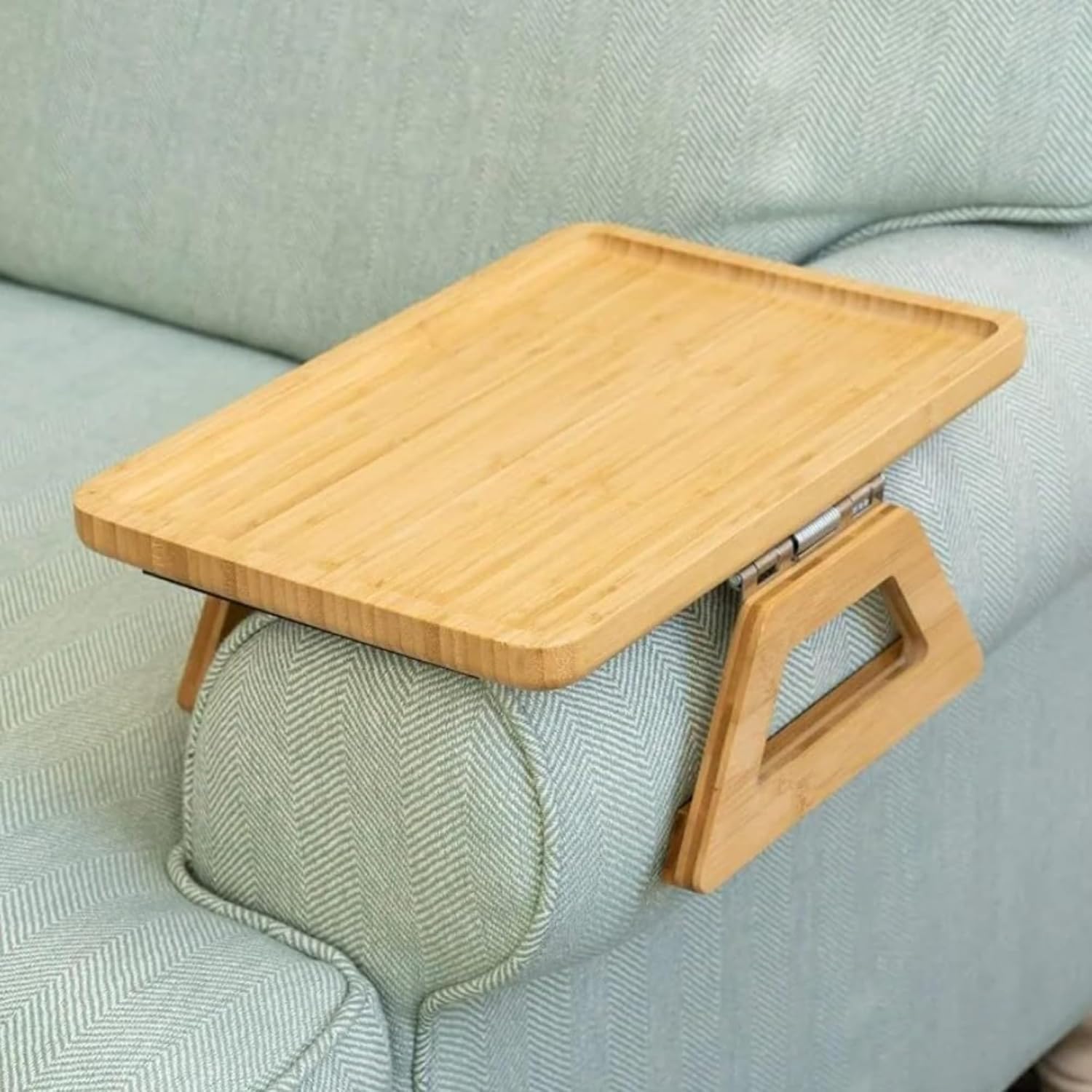 Meturas Kolçak Tepsisi, Katlanabilir Ahşap Sehpa, 33x24 cm, Doğal Renk