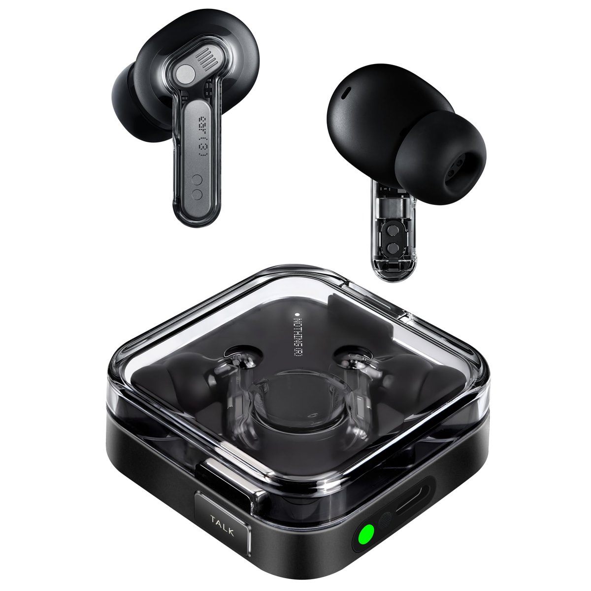Nothing Kulak (3) Kablosuz Kulaklık Süper Mikrofon 45dB Hibrid Aktif Gürültü Önleyici Bluetooth Kulaklıklar Hi-Res 6 Mics, 12mm Dinamik Bas Güçlendirme, iPhone Android için Çift Bağlantı ANC Spor