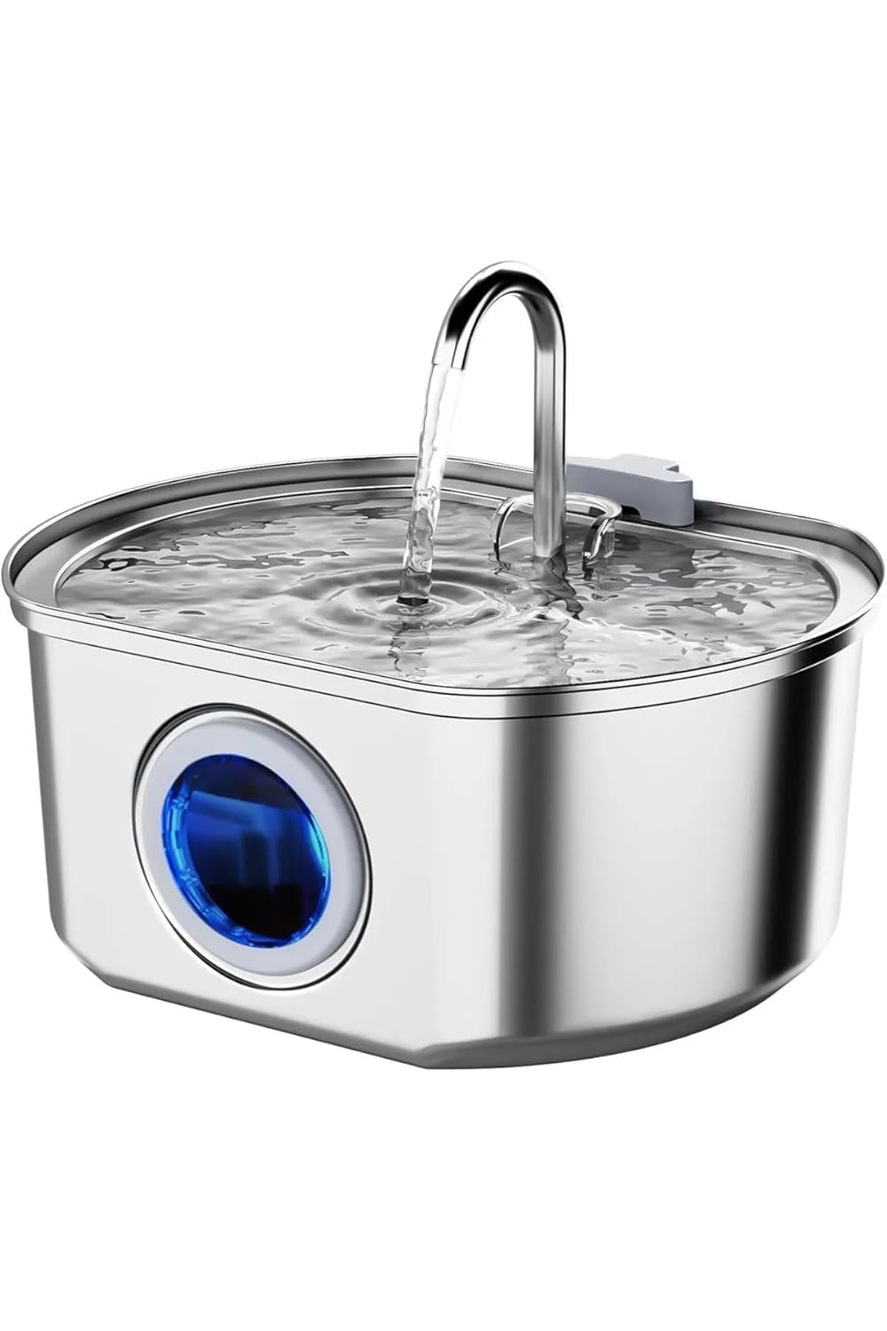 Su Seviyesi Göstergeli 3.2 L Paslanmaz Çelik Kedi Köpek Için Su Pınarı Su Çeşmesi Hareket Sensörsüz