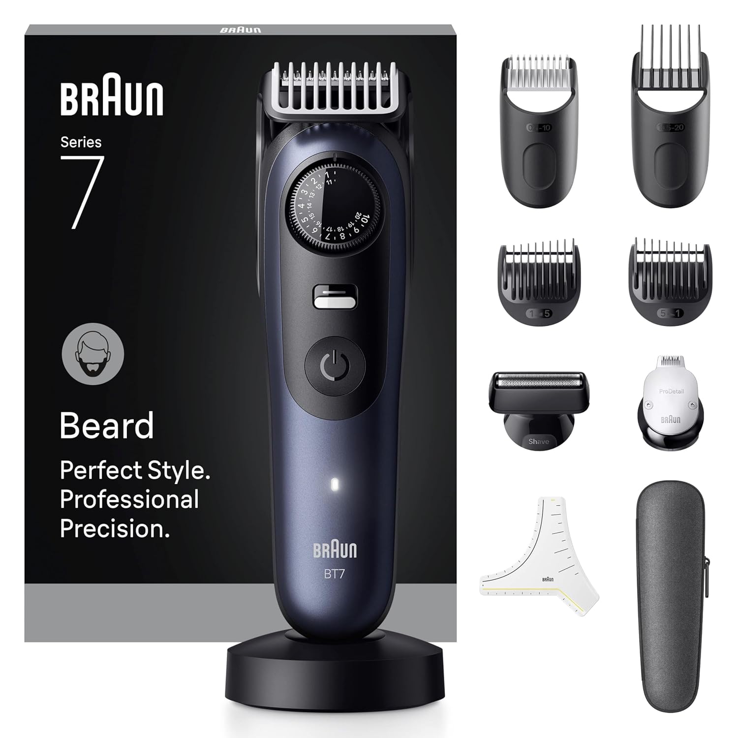 Braun Sakal Düzeltici Series 7, +10 Berber Ekipmanları, 40 Uzunluk, ProBlade, BT7540