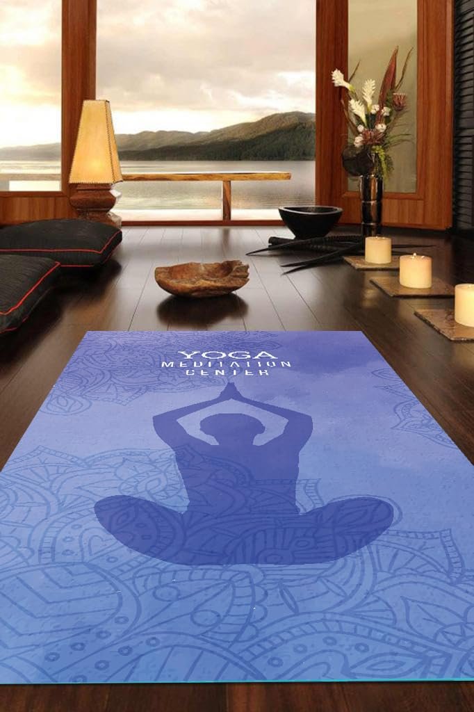 Dijital Baskılı Kaymaz Taban 8 Mm Pilates Yoga Matı Egzersiz Minderi