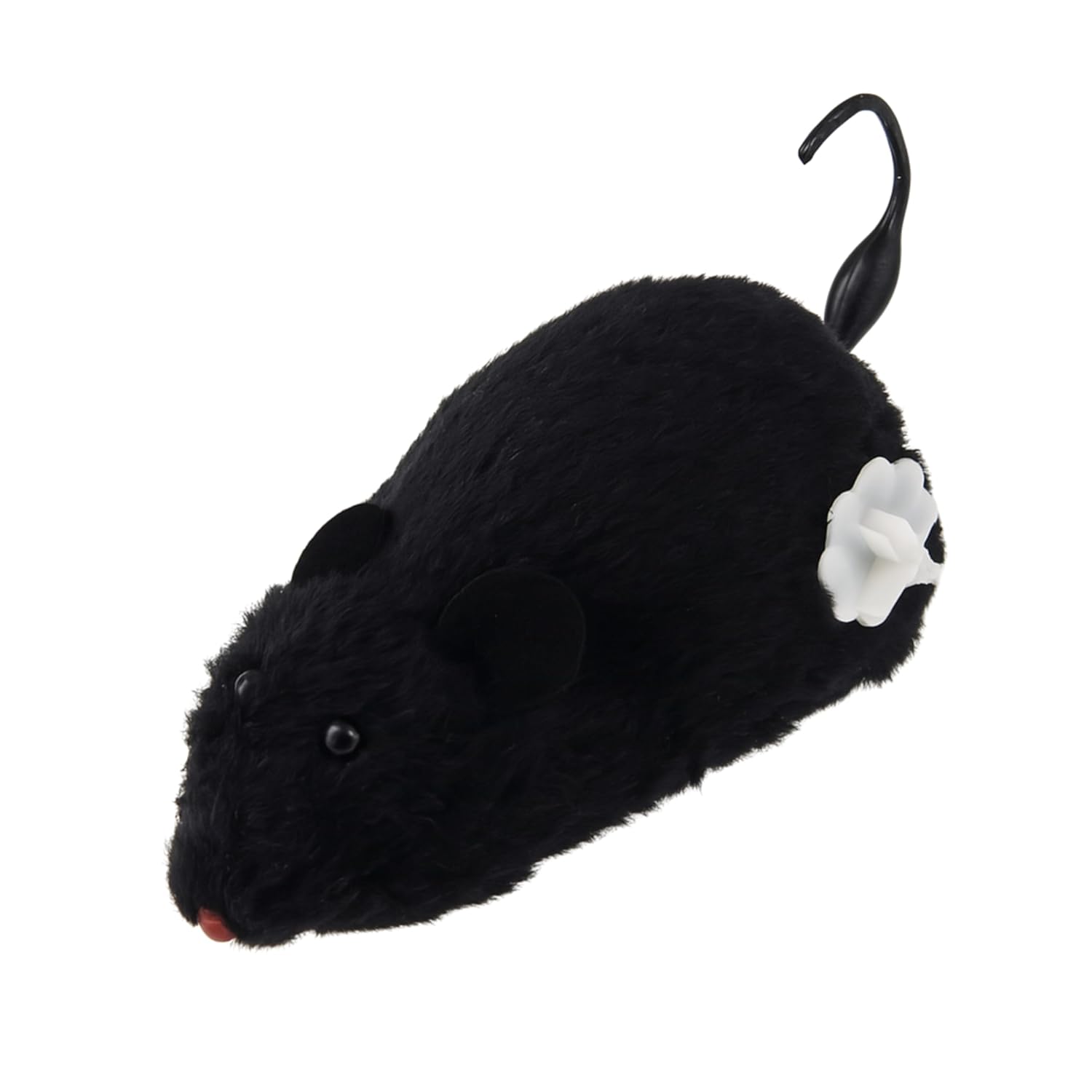 MADPET Siyah Kurmalı Kedi Oyuncağı – Hareketli Fare Şeklinde Peluş Oyuncak – Kediler İçin Etkileşimli, Dayanıklı ve Av İçgüdüsünü Tetikleyen Eğlenceli Egzersiz Oyuncağı