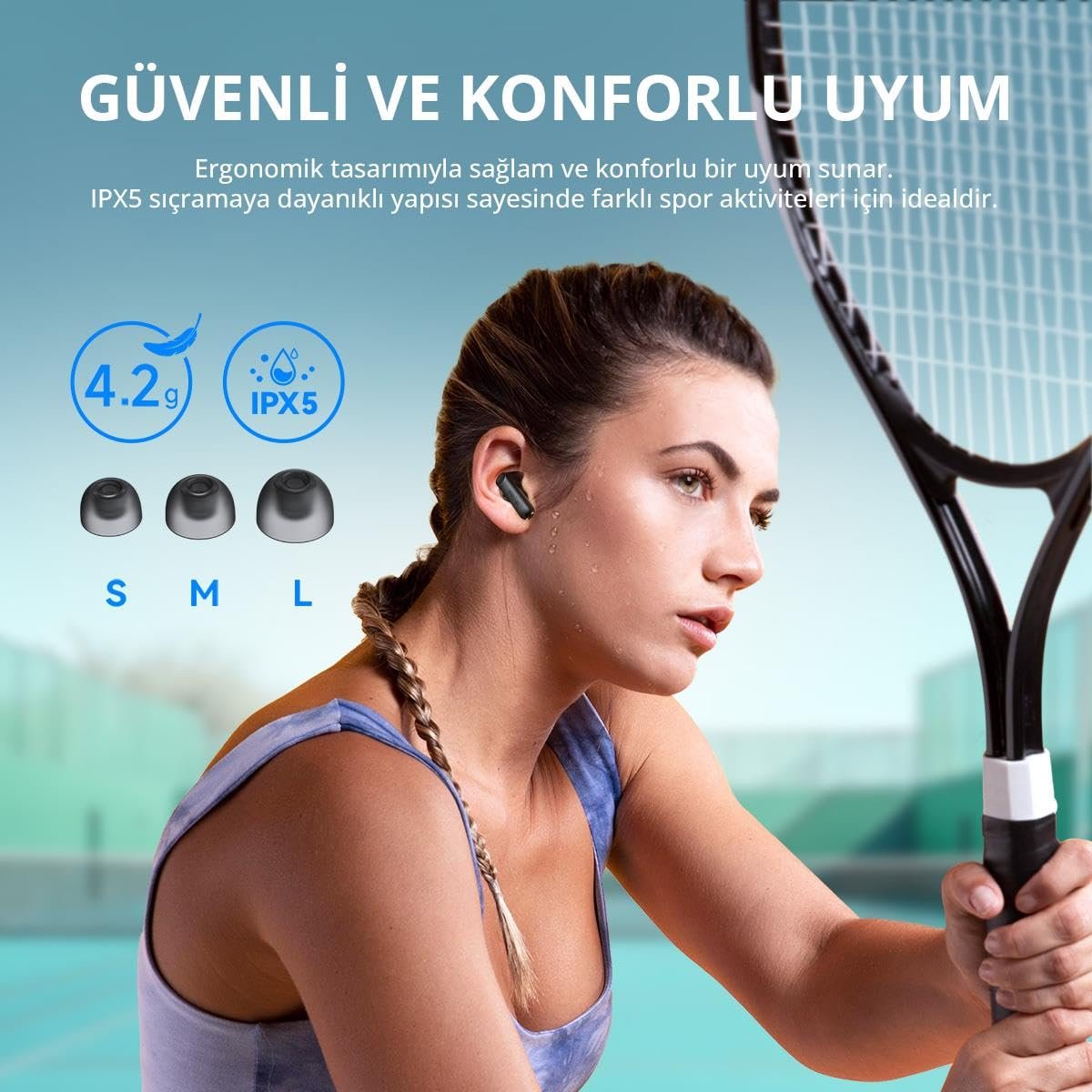 Earfun Earbuds Air Life Bluetooth Kulakiçi Kulaklık - Bluetooth 5.4-35 Saate Kadar Kullanım Süresi - Siyah (Earfun Türkiye Garantili)