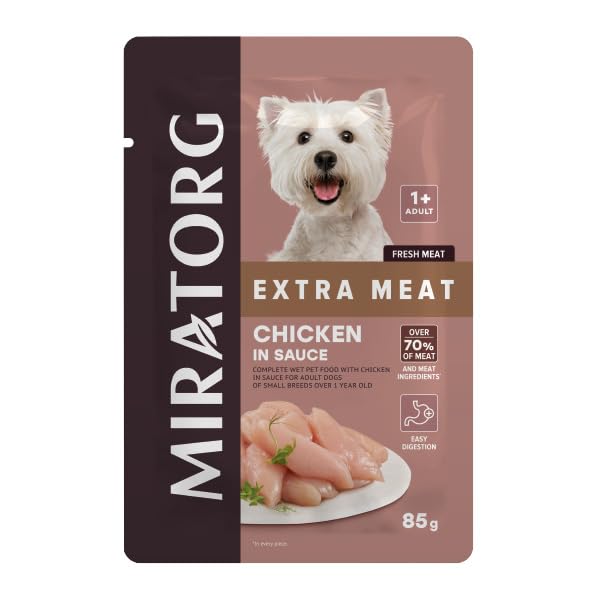 Miratorg Adult Mini Gravy Tavuk Etli Küçük Irk Köpek Yaş Maması 85 Gr x 24 Adet